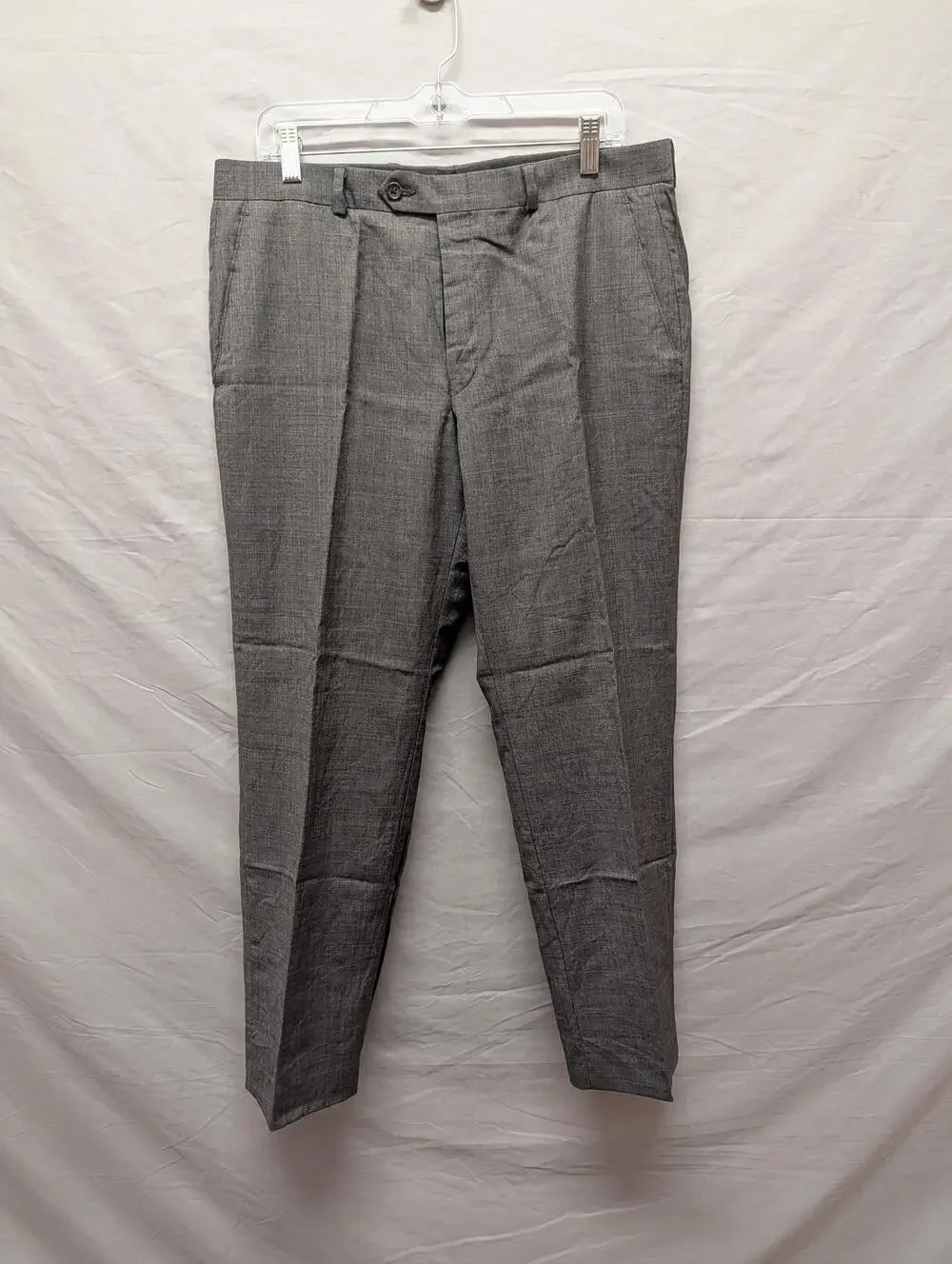 Lauren Ralph Lauren Pants Mens 34x30 Gray Pleated Dress Slacks Trousers Zip Fly